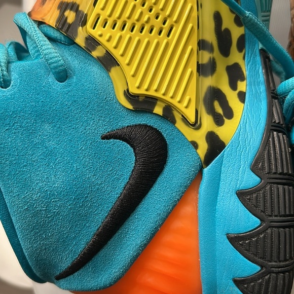 Nike Kyrie Turquoise and Orange Sneakers - Picture 7 of 14
